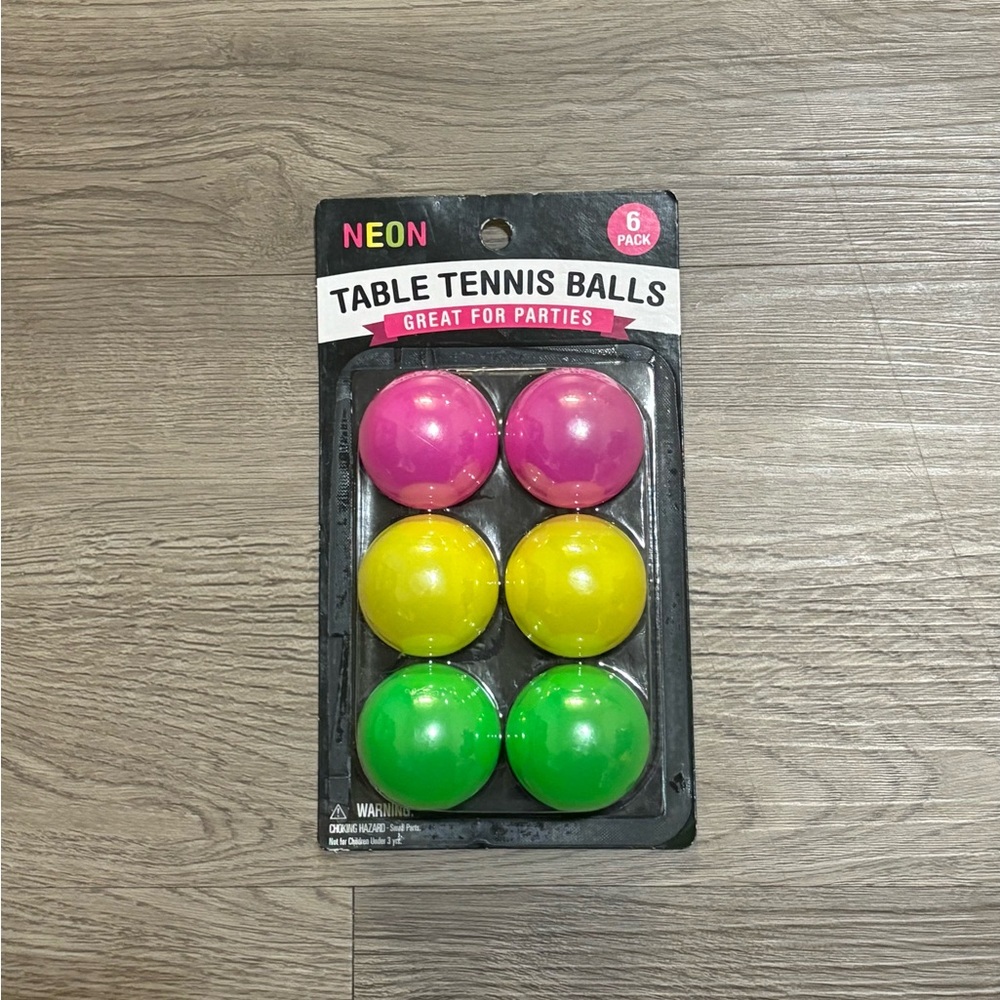 NWT 6 Pack Table Tennis Balls